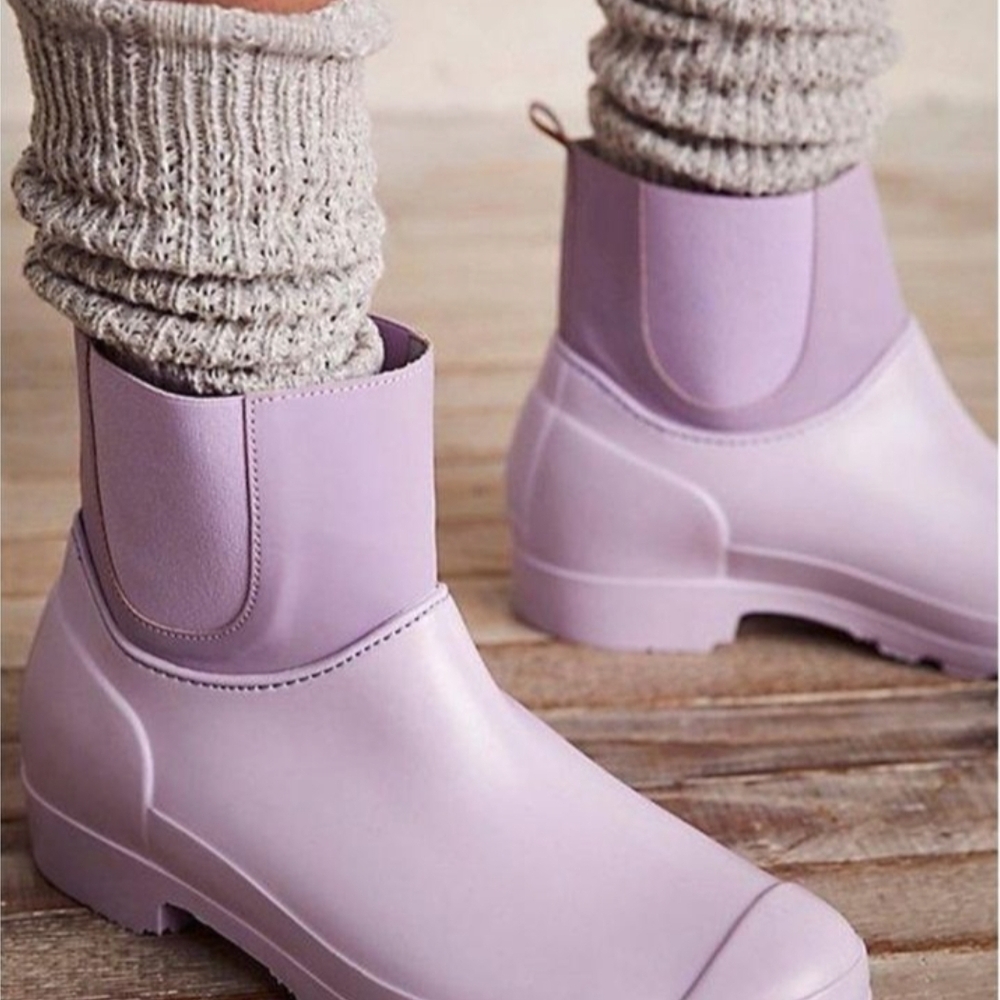 Free People Lavender Ankle Rain Boots